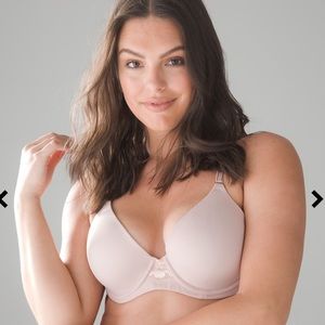 SOMA Embraceable geo lace racerback full coverage bra 34D nude white